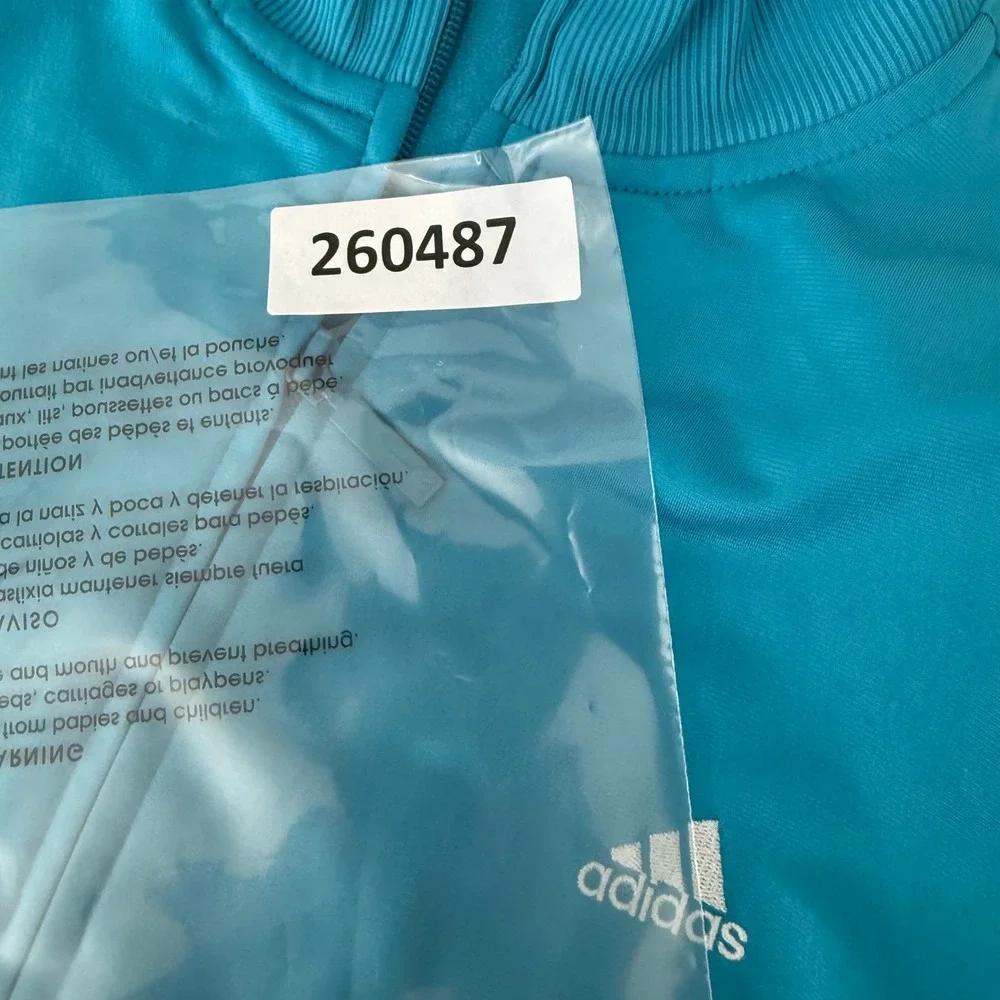Adidas Mens XL Teal Full Zip Track Jacket Casual Athletic Outerwear AZF001